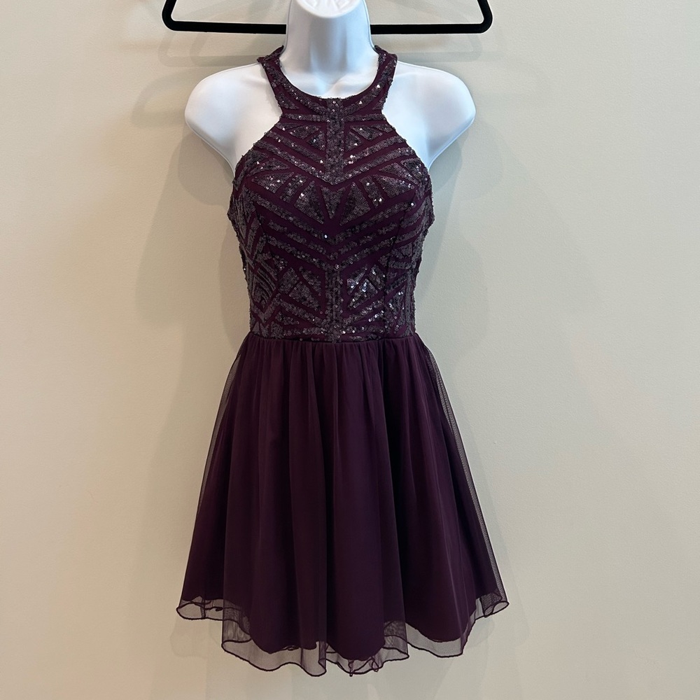 Speechless Purple Sequin Prom Dress Size 3
